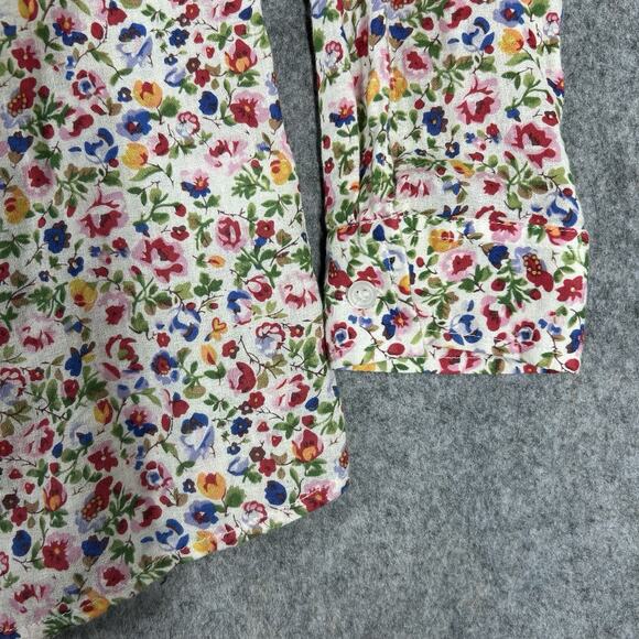 Madewell Top Womens Medium Multicolored Floral Button Down Shirt Artsy Boho - Picture 8 of 8